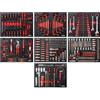 Mephisto Set di 7 inserti per attrezzi come set di cricchetti, cacciaviti, cricchetti, chiavi a bussola, chiavi dinamometriche, pinze in Soft Inlay con blocco in carbonio