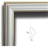 Eternal Parquet Cornice Bugna Preassemblata per Boiserie in polimeri linea GOLD (doppio filo oro) bianco Avorio 9010 varie dimensioni 50X75cm