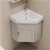 Hynbdes lavabo con mobile da bagno angolare, adatti per bagni, toilette, camere degli ospiti, piccoli appartamenti, cachi-38 * 38