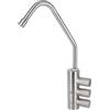 SYJIA Rubinetto da cucina a 3 vie in acciaio inox, rubinetto per acqua potabile, acqua frizzante e refrigerata, moderno, per la casa, argento spazzolato