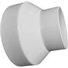 Generic Connettore di riduzione del tubo della condotta da 6 pollici a 4 pollici (da 150 mm a 100 mm) - Raccordo rotondo per ventilazione, scarico, cappa da cucina e asciugatrice 100-150mm/H:113mm