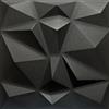 DECCART Pannelli Decorativi Per Pareti 3D - Pannelli Murali - Pannello Decorativo Parete - Polystyrène PSE - 50x50 cm Ambra 8 m², 32 Pezzi, Nero