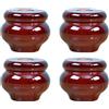 zcru004 Tipo di Zucca Gambe per Mobili Piedini per Mobili in Legno per Armadietti e Tavolini TV Cabinet Cabinet Piedi del Divano Tavolo Letto Guardaroba,Colore noce 4 Pezzi (6cm)