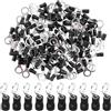 LKRXW 100 Pezzi Connettori Terminali ad Anello in Rame M6 Connettori Elettrici Occhiello Anello 6,4mm Capicorda Elettrici Morsetti Isolati Crimpare Cavi Fil 2,5-4,0 mm² 14-12 AWG Nero