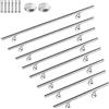 Aufun Corrimano Scale in Acciaio inox 200cm per corrimano esterno, balcone, parapetto Fissaggio a Muro, tasselli di Metallo - Aspetto inossidabile