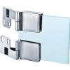 CASOTA Cerniere per porte in vetro, 2 pezzi, in acciaio inox, morsetto per porta in vetro, cerniere per porte in vetro resistenti e senza cornice, accessori per porte in legno, cerniera in vetro