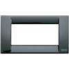 VIMAR PLACCA 4 POSTI Metallo Colore Nero Serie Idea 16734.11
