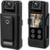 Sxhlseller Fotocamere Indossabili di Piccole Dimensioni con Video e Visione Notturna, Fotocamera da Tasca con Clip Posteriore per Sicurezza, Grandangolo da 140 Gradi, Scheda SD Non Inclusa