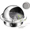 Generic Griglia Di Scarico In Acciaio Inox 304, Griglia Di Ventilazione A Sfera, Cappa Di Scarico Dell'Aria A Parete Con Feritoie, Griglia Di Protezione Dalle Intemperie(150mm/5.91in)