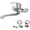 topolenashop Miscelatore rubinetto monocomando lavello cucina canna alta cromato muro 52335a