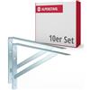 ALPENSTAHL Staffa per carichi pesanti ALPENSTAHL, 2 pezzi - supporto da parete, Atena, Profondità 250 mm, Trasportino pesante bianco, Capacità di carico 300 kg, Portaripiano, 10x 400 x 275 x 30 mm
