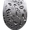 WOLTU Sedile WC Copriwater Universale con Chiusura Ammortizzata Tavoletta WC Soft Close con Cerniere Regolabili Toilet Seat a Sgancio Rapido in Duroplast Gocce D'acqua a Forma di O