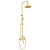 TuliperMood Sistema doccia retrò, set doccia, doccia a pioggia con doccetta, per hotel, centri bagni, piscine, palestre, saloni di bellezza, oro