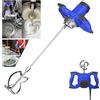 DayPlus Agitatore blu scuro con forte 2600 Watt - Miscelatore per malta a colori - Robusto cambio in metallo a 6 marce - Con grande frusta Ø 120 mm e manico ergonomico - agitatore manuale