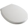 Kiamami Valentina - Sedile Copriwater in Plastica | Compatibile con WC Sospeso e A Terra | Collezione Sanitari Cipro | Bianco, Plastica, 35.8 cm Larghezza, 42-43.5 cm Profondità