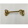 effedielle® GANCIO FERMAPERSIANE IN OTTONE utilizzabile sia su PORTE che su FINESTRE LUNGHEZZA DEL GANCIO MM.120