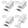 ETOPARS 4 Pezzi Push Pull per Ante, Apertura a Ante Chiusura Magnetico Sistema di Apertura Push-pull per Mobile Apertura a Pressione Ante Chiusura Ammortizzatore Magnetico Forte Bianco