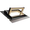 Emica - Finestra da tetto apertura Bilico in Alluminio | Linea Habitat con Vetrata basso emissivo Certificata CE | Interno Legno Abete Lamellare Prima Scelta | Apertura a 140° (94x55 Base x Altezza)