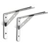 DSWZLQDXB 2 pezzi Staffa a triangolo in acciaio inox Reggimensola mensola a parete supporto mensola staffa di fissaggio Spessore 4 mm Reggi Mensola da Muro,con Accessori Montaggio (210mm×350mm)