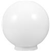 PRETYZOOM Paralume Sferico in Acrilico Bianco Opaco per Lampade da Esterno Decorazione Patio Copertura Lampada Rotonda
