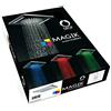 AQUArelax Soffione AQUArelax MAGICO led cromoterapia quadrato 26x26 in acciaio cromato lucido AISI304 super mirror anticalcare