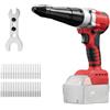TALOEYH - Pinze rivettatrici a batteria, pistola senza fili compatibile con batteria da 18 V (senza batteria), pistola per rivetti senza fili, pistola per rivetti senza spazzole per rivetti 1/8, 5/32