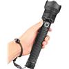LIGHT HOME Torcia LED Torcia Ricaricabile USB IPX6 Impermeabile Super Bright 90000 Lumen Torcia telescopica Zoom con 3 modalità per l'escursionismo Camping attività all'aperto (Torcia Xhp70 + 26650 + cavo USB)