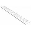 MS Beschläge - Griglia di areazione in alluminio verniciato a polvere, bianco RAL9016, Stegblech Verkehrsweiß, larghezza 80 mm, lunghezza 800 mm, per ventilazione di porte, copertura per riscaldamento