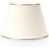 ORION LIGHTSTYLE Paralume in tessuto accessorio per lampade per lampade E27, color crema con bordo dorato, rotondo, 32 cm, Chintz
