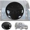 fenqing-y Copertura per ruota di scorta per Defender, protezioni per ruote di scorta in plastica impermeabile per Land Rover Defender 90 110 130 2020-2023