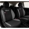 Auto Accessori Lupex Coprisedili Auto Compatibili con Cinquecento 500, Made in Italy, tessuto poliestere, Nero - Grigio Chiaro Modello 2