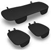 Auto Accessori Lupex Coprisedile Seduta 3 pezzi Universale Auto | Protezione Sedile 2 Anteriore e 1 Posteriore | Protector Comfort Automotive Cuscino Interni (Silk Ice Nero)
