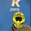 LS2 MX437 Fast Evo II Mini Crusher Casco da motocross per bambini, nero/giallo neon, Y/L (51/52)