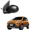 Polcar Specchietto Retrovisore Esterno Nero compatibile con FIAT PANDA 2012>. (MANUALE). Vetro cromato e convesso senza riscaldamento. Calotta nera (SINISTRO)