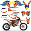 ENARUI Adesivi Grafiche Compatibili con 2007-2010 KTM 450 250 125 200 300 350 500 525 SX SXF e 2008-2011 KTM exc exc-f xcw