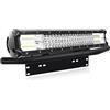 PICAA 20 Pollici 288W Barra LED Fuoristrada con Piastra di Supporto Staffa Targa, Tripla Fila Barra Luce Led, Luci di Lavoro per Auto Camion 4X4 ATV SUV Trattore 12V 24V