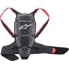 Alpinestars 1569102 Paraschiena, Nero/Rosso, L, Set di 2