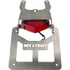Generico Portatarga Pieghevole in Acciaio Per Beta RR dal 2012 al 2020 Moto Motard Enduro con Faretto Rosso