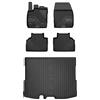 MOTOS Set di tappetini in gomma e tappetini per il bagagliaio per Ford Tourneo Courier 2014-2023 Migliorare il comfort di viaggio con tappetino antiscivolo auto 3D- tappetini per tutte le stagioni aut