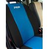 autoSHOP SET FODERA COPRISEDILE SU MISURA PER AUTO PANDA 2003-2004-2005-2006-2007-2008-2009-2010-2011 CON SEDILE POSTERIORE INTERO (176-BLU-NERO)
