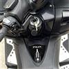 labelbike - Adesivo 3D Moto Pedana Protezione e Decorazione in Resina compatibile con Yamaha TMAX 2008-2011 Nero-Bianco