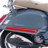 Generico Kit 2 adesivi fasce bande decal compatibili con PIAGGIO VESPA GTV 300 GTS 300 GTV250 GTV125 scegli colore Cod.1997 (032 Rosso)