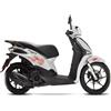 Generico Kit adesivi Compatibili con Piaggio Liberty 125 ABS decal grafica completa carene laterali ruote cerchi scegli colore -KIT F- Cod. 2065 (032 Rosso)