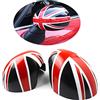 uvcany MINI Coperture per specchietti laterali, per portiera dell'auto, per Mini Cooper One/S/JCW serie R R55 R56 R57 R58 R59 R60 R61 (Union Jack nero, pieghevoli manuale)