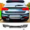 Generic Diffusore paraurti posteriore per BMW Serie 1 F20 F21 LCI M Sport 2015-2019 ABS nero lucido paraurti posteriore spoiler corpo kit con scarico singolo due uscite