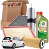 kW&HP KIT TAGLIANDO 4 FILTRI E 5 LITRI DI OLIO MOTORE 5W30 COMPATIBILE CON BMW_2 ACTIVE TOURER F45 1.5 216 D