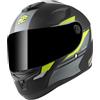 FC-Moto Moto FF114B Zeron Elmetto, nero opaco/giallo, L