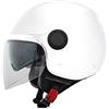 Scotland Motorcycle Dept Casco doppia visiera 120013LUX BIANCO LUCIDO-M