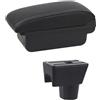 YAKISA Bracciolo Auto Centrale Per Dacia Per Duster 2 2010-2019 2011 2012 2013 2014 2015 2016 2017 2018 Per Bracciolo Console Portaoggetti USB Accessorio Bracciolo Box Poggiabraccio Vano Portaoggetti(B1 Whit