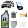 OP Kit tagliando 5 filtri + 6L olio 5W30 Mobil ESP per GLC X253 2143CC gasolio 220D 250D